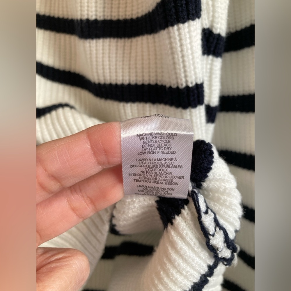 Bobeau Warm White Striped Cardigan — SEE COLOR NOTES - Picture 8 of 9